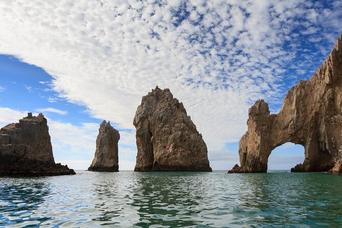 2x1 Tour: Cabo San Lucas Arch + Camels Ride + Pick up! - Cabo San Lucas Arch by transparent boat, sea lions, and Arch Beach