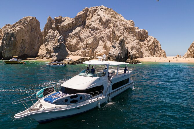 All Inclusive HUGE 75ft Yacht Up to 50 Guests Early Bird Promo - How the Cabo route works: El Arco, Playa el Chileno, Medano Beach