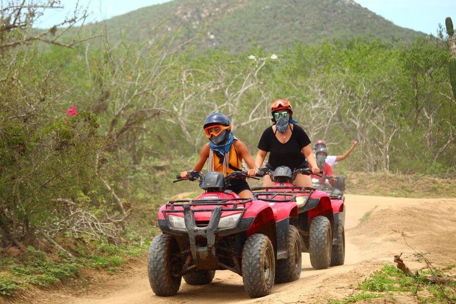 ATV, Beach and Desert Adventure with Tequila Tasting - Arriving at the 360° palapa: tequila tasting with a view