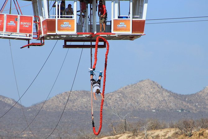 Bungee Jump in Los Cabos - The 300-foot glass-bottom gondola jump, down to the view