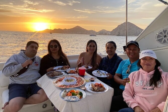 Cabo Arch Sunset Yacht Tour - Dinner & Drinks — Up to 18 Guests - Snorkeling and Water Time, What to Expect