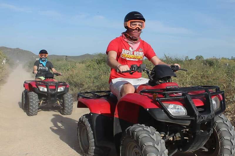 Cabo: Beach & Desert Single ATV Tour with Tequila Tasting - Riding Los Cabos Beach on white sand