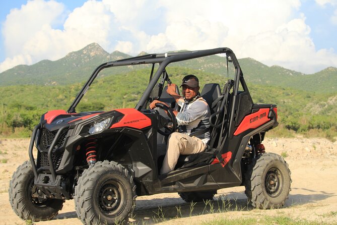 Cabo Migrino Beach & Desert UTV Tour and Tequila Tasting - Stop 1 at Real Baja Tours: ocean viewpoints and 200-year-old cactus