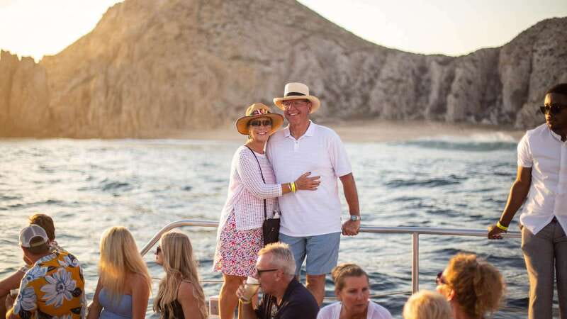 Cabo San Lucas: 2 Hour Sunset Cruise with Food and Wine - The sailing route: photo stop, scenic cruising, and the Land’s End highlights