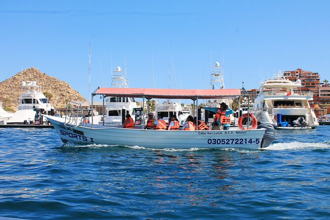 Cabo San Lucas Arc Group Tour in Glass Bottom Boat - The Pacific Meets the Sea of Cortez: The More Dramatic Beach Side