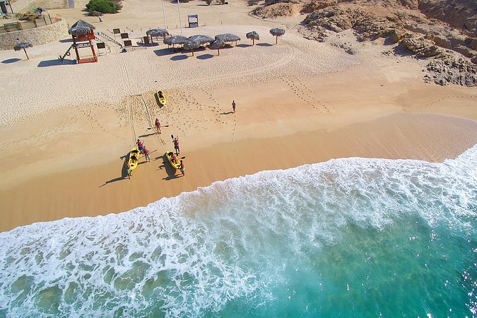 Cabo San Lucas Glass Bottom Kayak Tour and Snorkel at Two Bays - Stop 1, Santa María Bay: Clear Water, Coral, and First Paddle Confidence