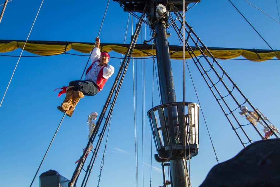Cabo San Lucas: Pirate Cruise with Snorkel Treasure Hunt - The Onboard Show: Music, Games, and Crew Energy