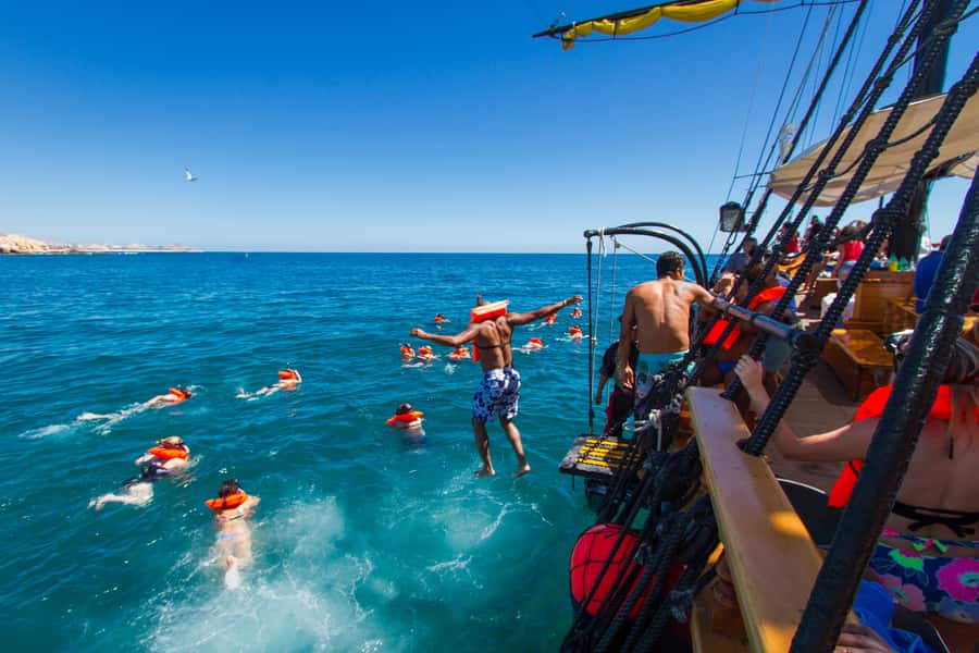 Cabo San Lucas: Pirate Cruise with Snorkel Treasure Hunt - Meeting Point, Timing, and the Cash Dock Fee