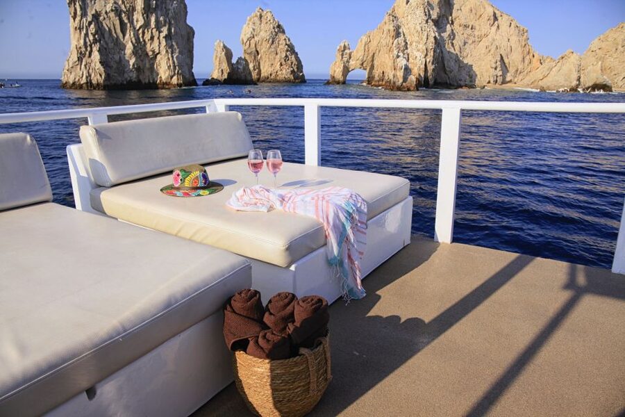 Cabo San Lucas: Private Catamaran Tour with Snorkeling - Food, drinks, and the open bar option