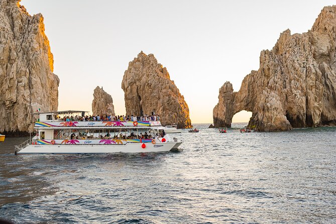 Cabo Sunset Dinner Cruise: Fajitas, Lands End and Party - What Lands End looks like from the water