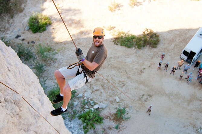 Cabo Zip-line and Rappelling Adventure - Mid-course comfort: lockers, water, and no chaos after landing