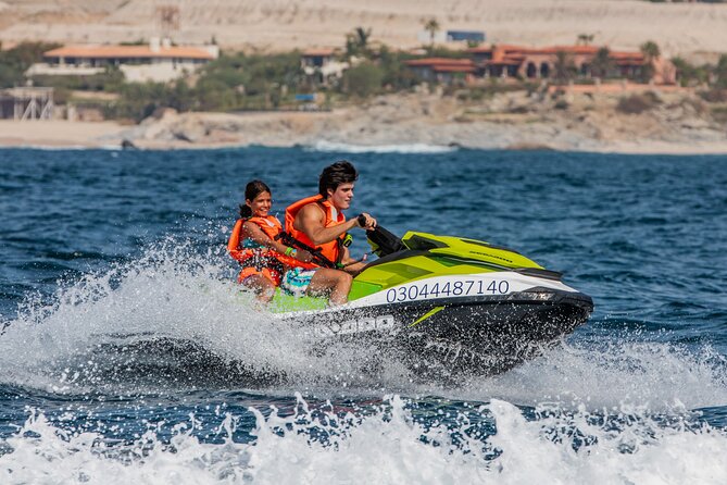 Double Jet Ski and Boat Ride in The Sea of Cortez Guided Tour - Speedboat intro: Cabo Arch views before the throttle