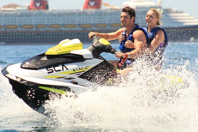 Jetski Ride Activity in El Medano Beach of Mexico - Yamaha wave runners at El Medano Beach, right by El Arco