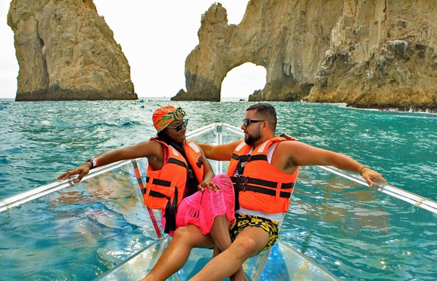 Los Cabos Arch & PelicanRock Cabo San Lucas CrystalBoat Tour - Returning Views: Lovers Beach, Balconcito, and Pelicano From the Water