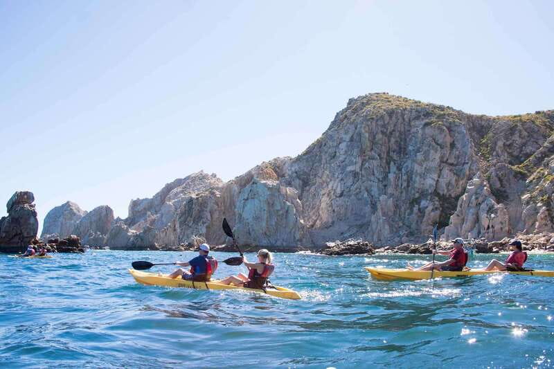 Los Cabos Arch & Playa del Amor Tour by Glass Bottom Kayak - Sea lion colony stop: the fun, slightly goofy part