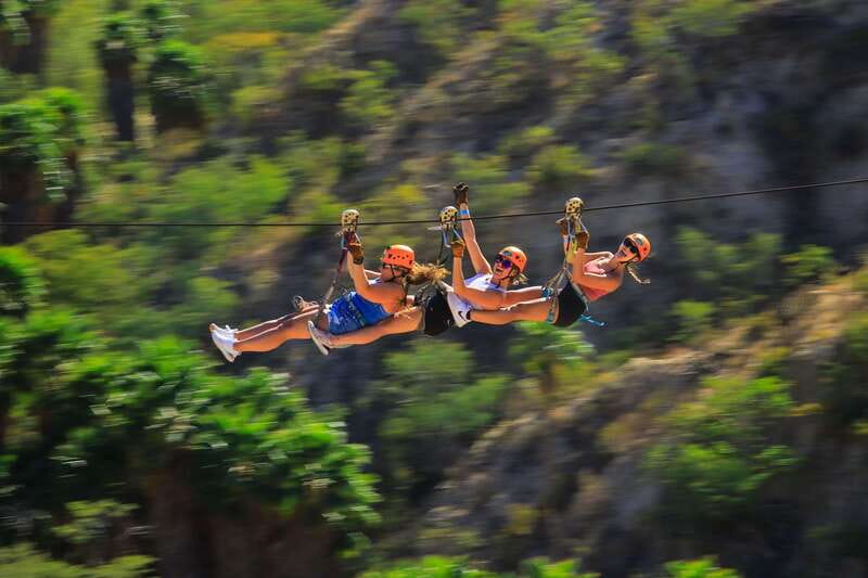Los Cabos: Monster Zip Line at Wild Canyon - How the course runs: School Line practice to 4.5 km of cable