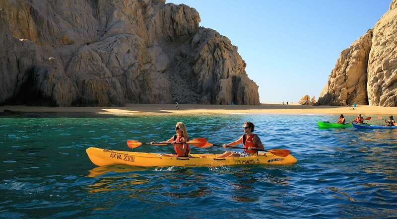 Los Cabos: The Arch and Lover's Beach Kayaking + Snorkeling - Briefing, safety, and your sit-on-top double kayak setup