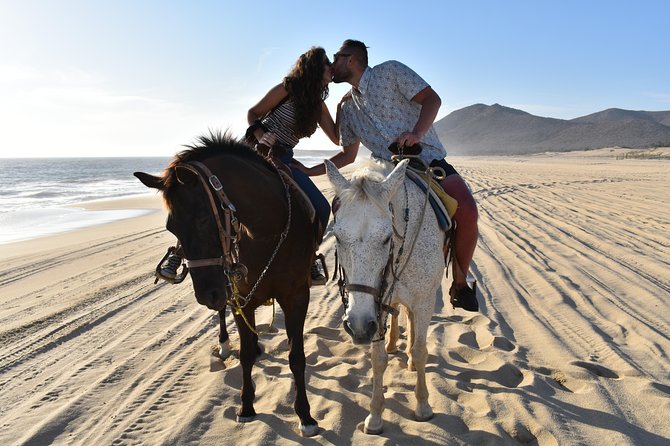 Love is in the air: Private Cabo Beach Sunset Horse Ride W Dinner - The Beach Turn: Ocean Views and a Secluded Dinner Location