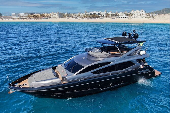 Luxury Black Yacht in Cabo - From the marina to your first water stop