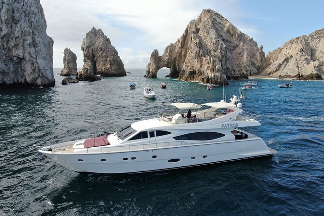 Luxury Yacht Charter in Cabo San Lucas - Ferretti 88ft. - The Open Bar and 3-Course Dinner, How It Fits the Day