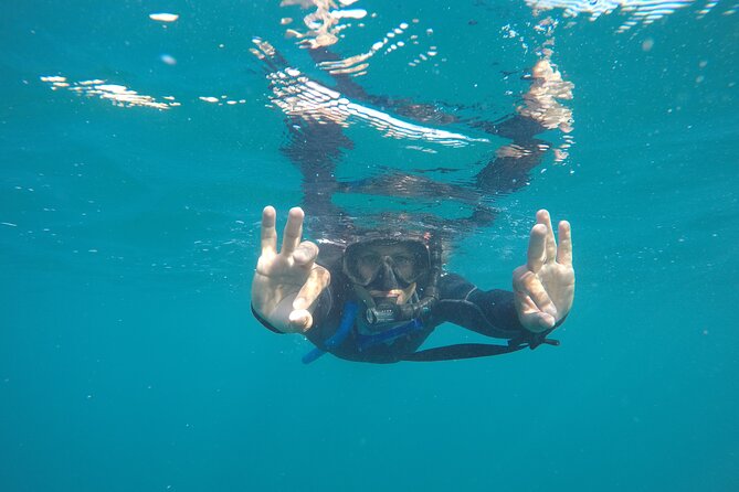 Private Guided Snorkeling in Cabo San Lucas - Google Drive underwater photos, snacks, and water