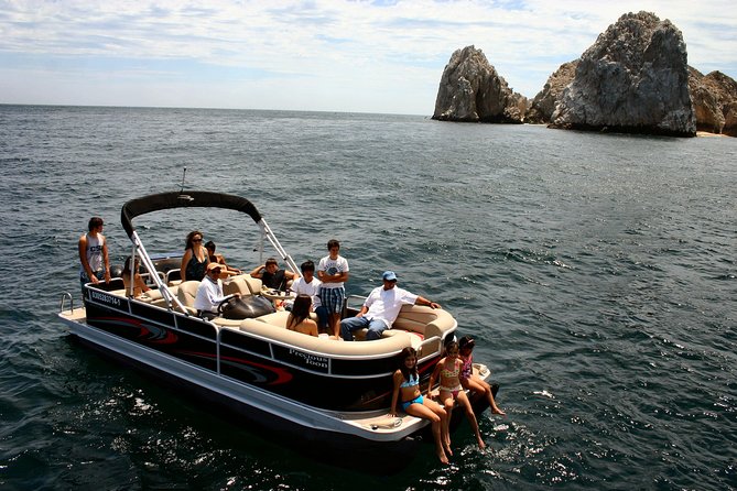 Private Luxury Pontoon Boat, Snorkel, Arch, Sunset & byond - How The Luxury Pontoon Cruise Feels in Cabo’s Two-Coast Views