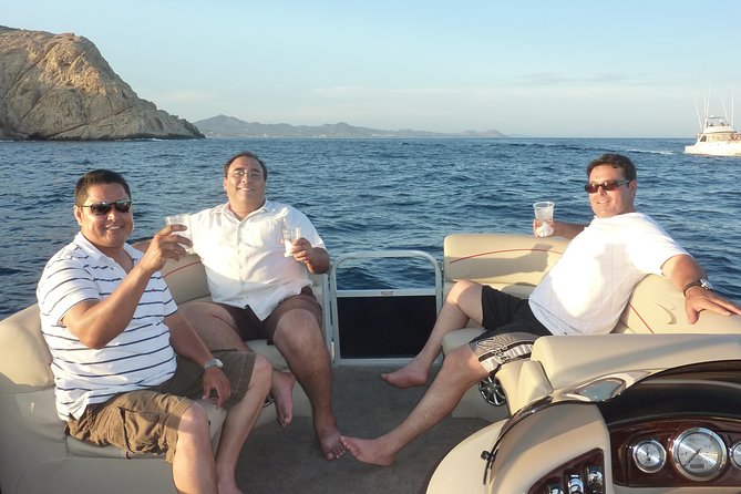 Private Luxury Pontoon Boat, Snorkel, Arch, Sunset & byond - Air-Conditioned Ride, Beer, and Snorkel Gear: What the $260 Buys