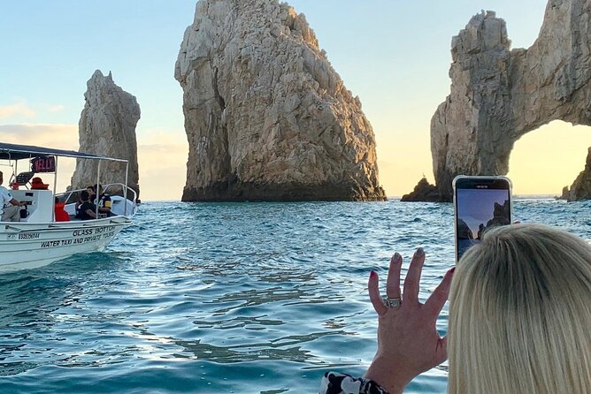 Sunset Whale Cruise in Cabo San Lucas - Spotting whales while the hydrophone tries to pick up songs